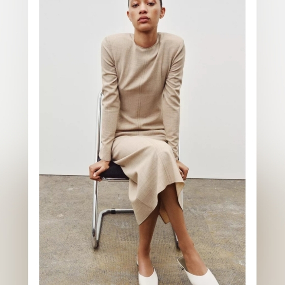 Zara ZW Collection Wool Tube Dress - Picture 2 of 7